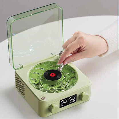 Wave vinyl record player speaker