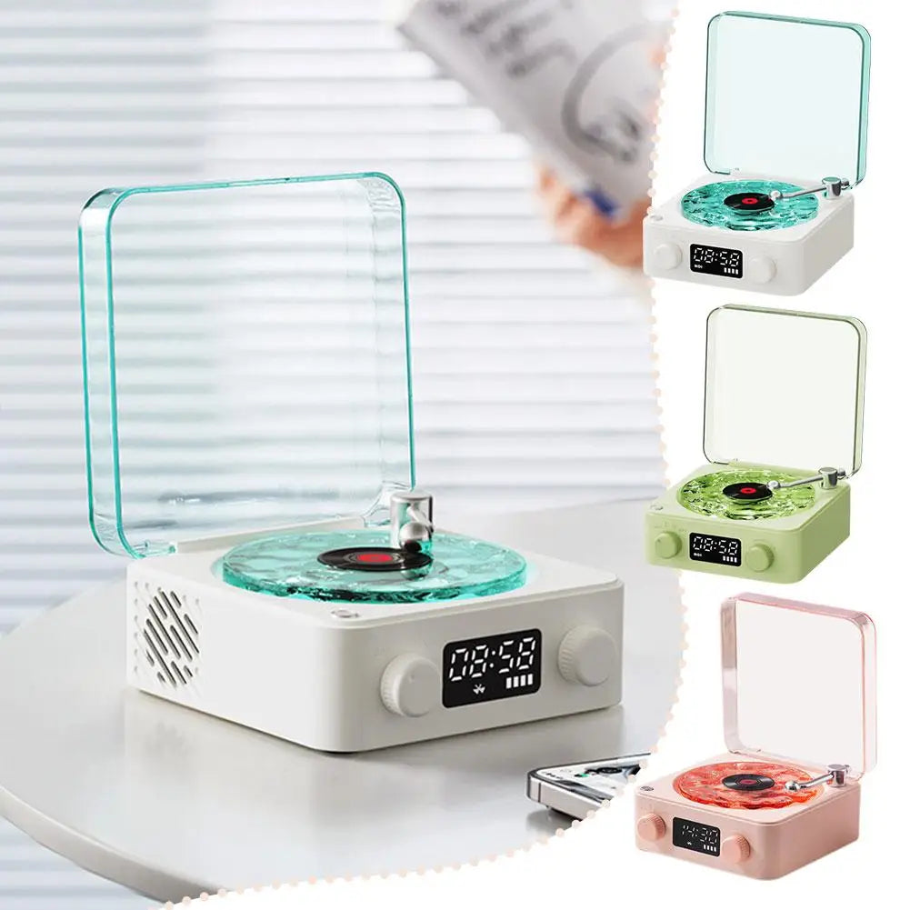 Wave vinyl record player speaker